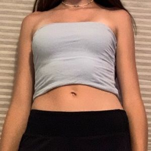 brandy melville light blue tube top